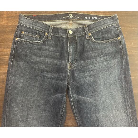 7 for all mankind Men's Jeans 34x34 Relaxed Extra Long Dark Blue Denim NWOT New - Picture 1 of 5